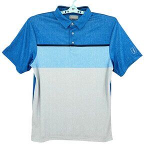 PGA Tour Men's Blue Polo Shirt Size Small Moisture Wicking Stretch UPF 50 NWT‎